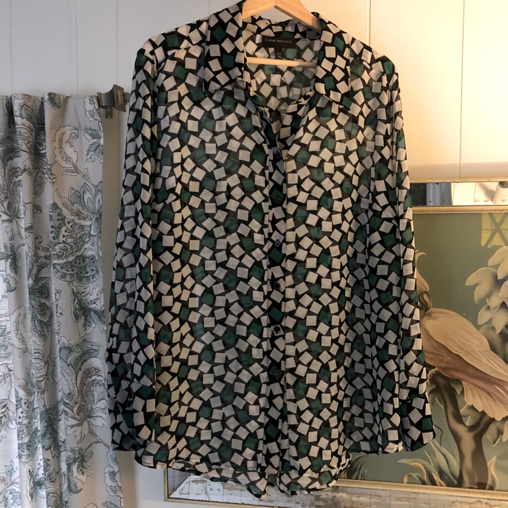👗3 for $20👚: Lane Bryant Geometric Blouse